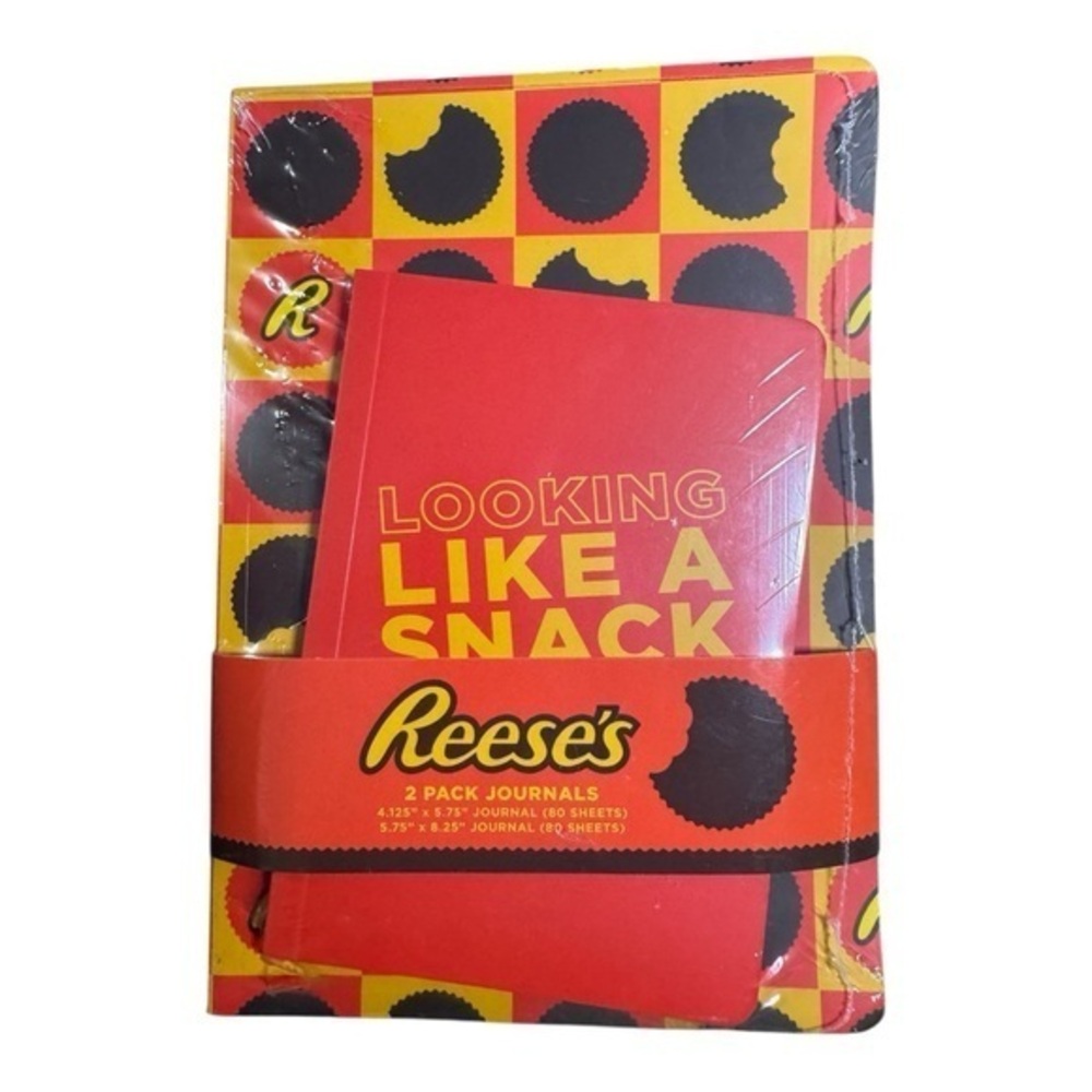 3/$25 Reese's Peanut Butter Cup Looking Like a Snack Themed 2 Pack Journal Set
